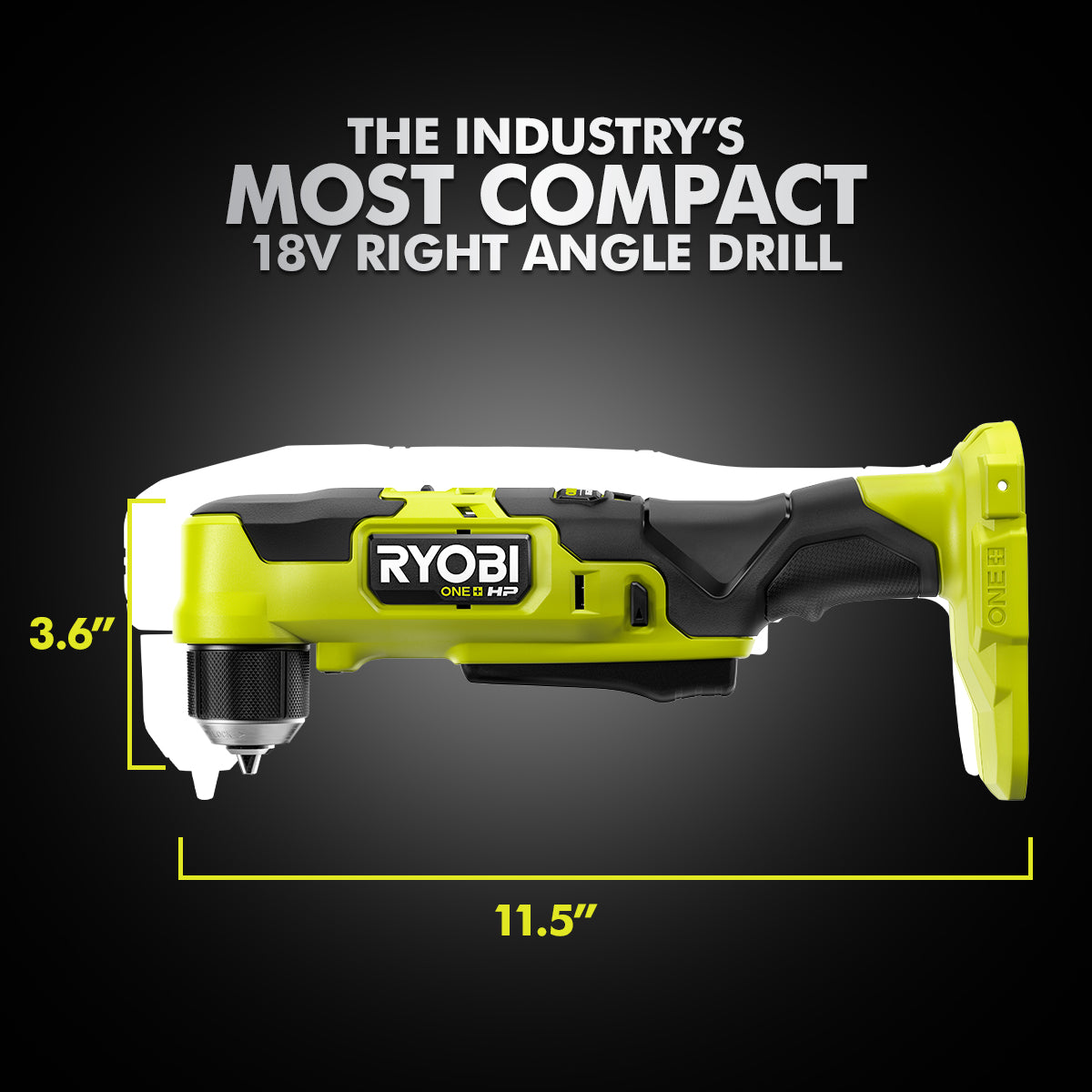 18V ONE+ HP Compact Brushless 3/8” Right Angle Drill Image 2