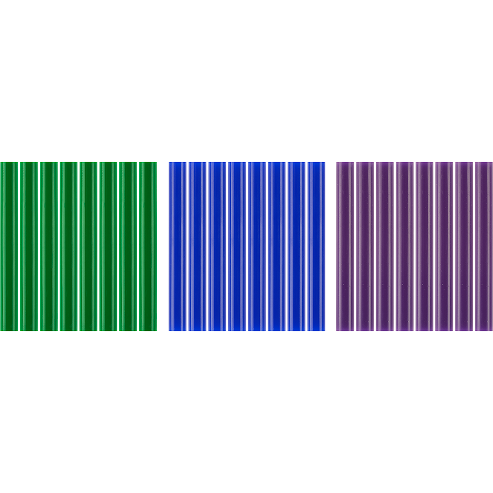 24 PC. FULL SIZE COOL COLOR GLUE STICKS image
