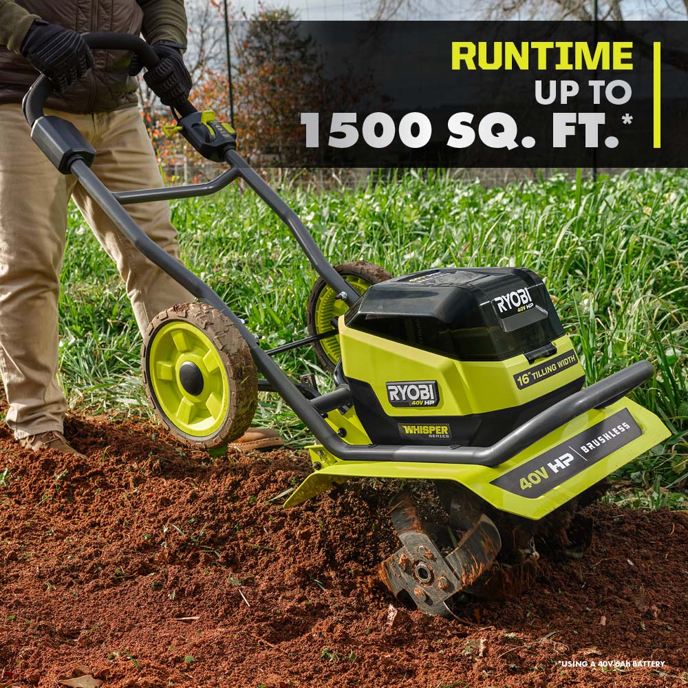 40V HP BRUSHLESS WHISPER SERIES 16" FRONT TINE TILLER Image 5