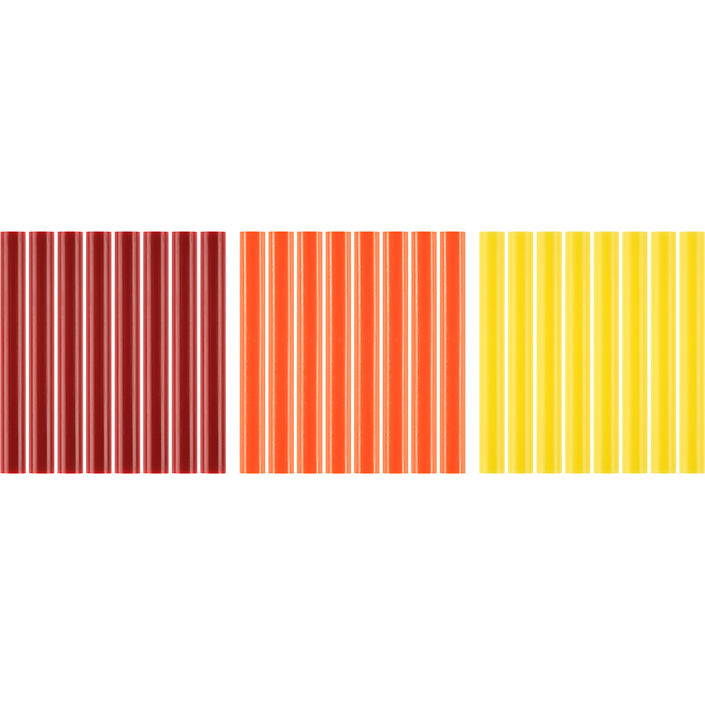 24 PC. FULL SIZE WARM COLOR GLUE STICKS image