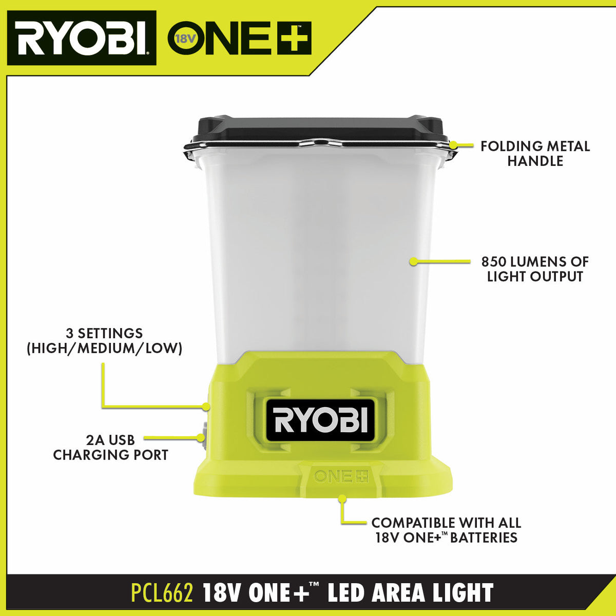 18V ONE+ LED Area Light Image 2