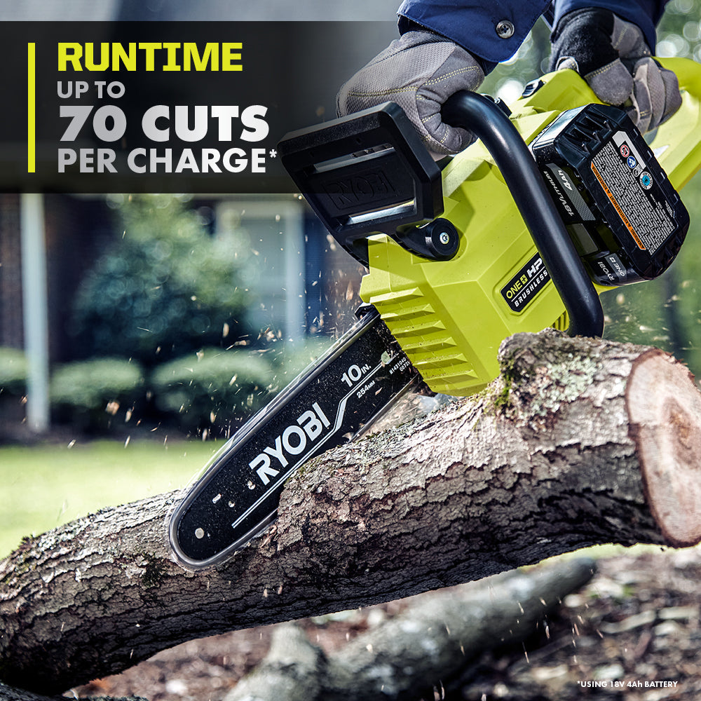 18V ONE+ HP Brushless 10" Chainsaw with 4Ah Battery and Charger Image 5