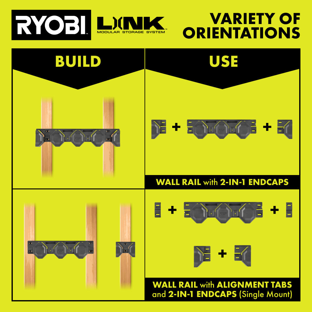 2 PC. Wall Rail Set