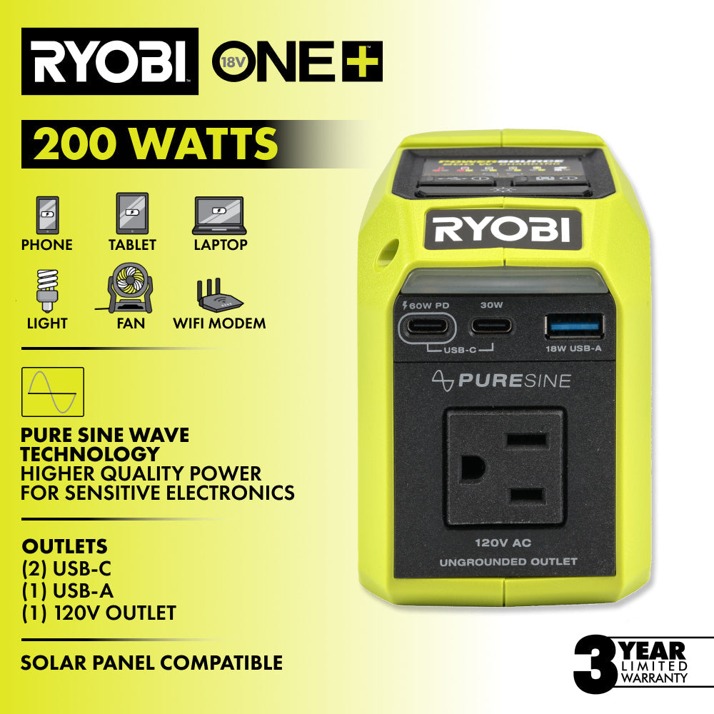 18V ONE+ 200W Power Source/Charger