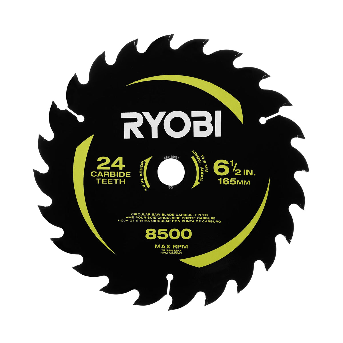 6-1/2" 24 CARBIDE TEETH THIN KERF CIRCULAR SAW BLADE image