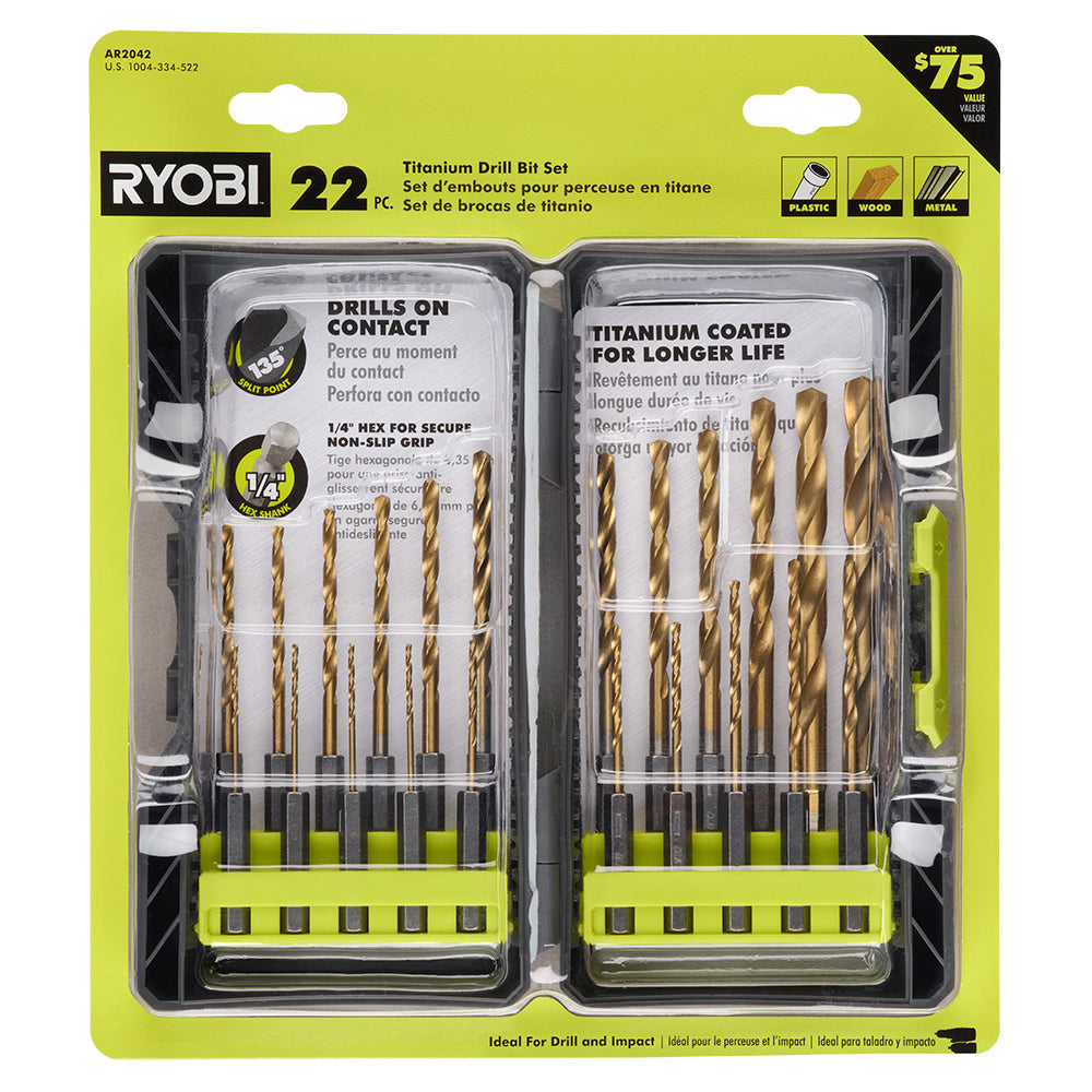 Titanium Drill Bit Kit (22-Piece)