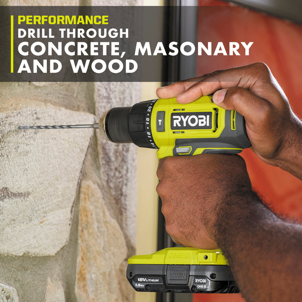 ONE+ 18V Cordless 1/2" Hammer Drill Kit image 3