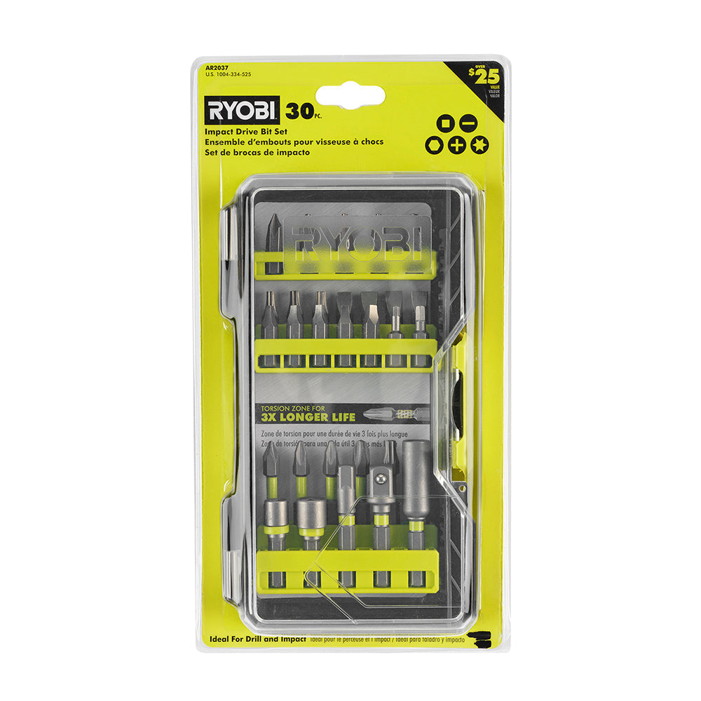 RYOBI 30PC Impact Driving Kit