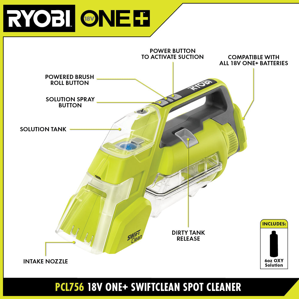 18V ONE+ SWIFTCLEAN SPOT CLEANER KIT Image 2