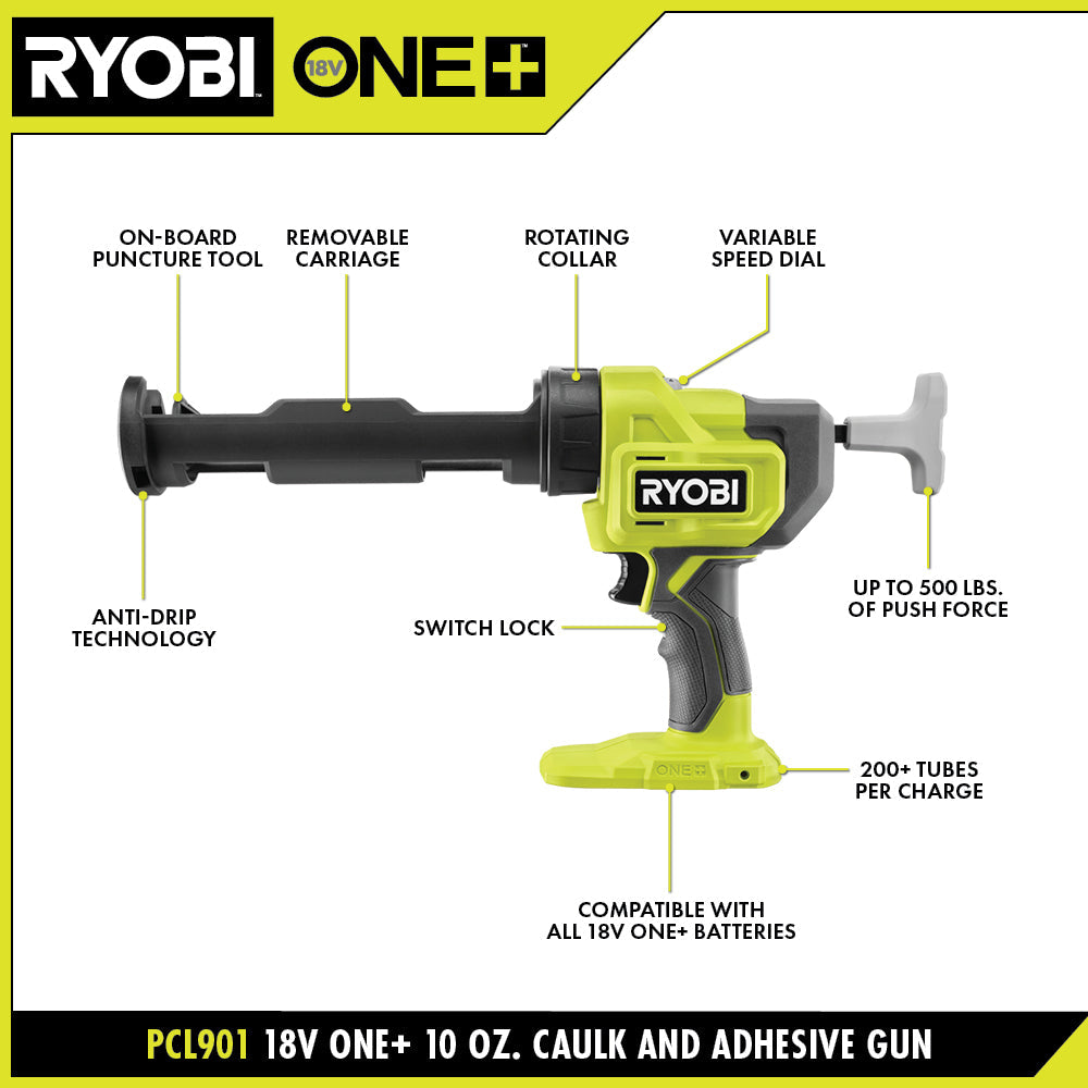18V ONE+ 10 oz. Caulk and Adhesive Gun Image 2