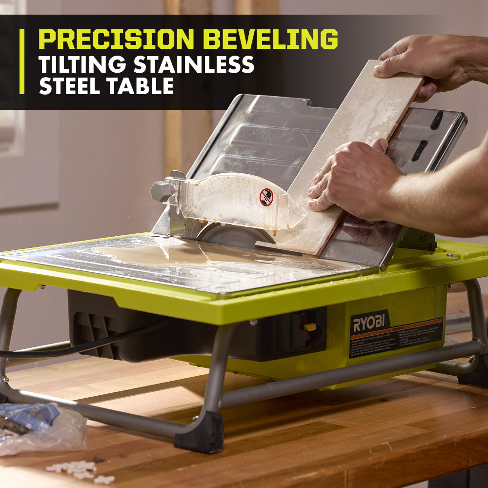 4.8 Amp 7" Diamond Blade Corded Wet Tabletop Tile Saw