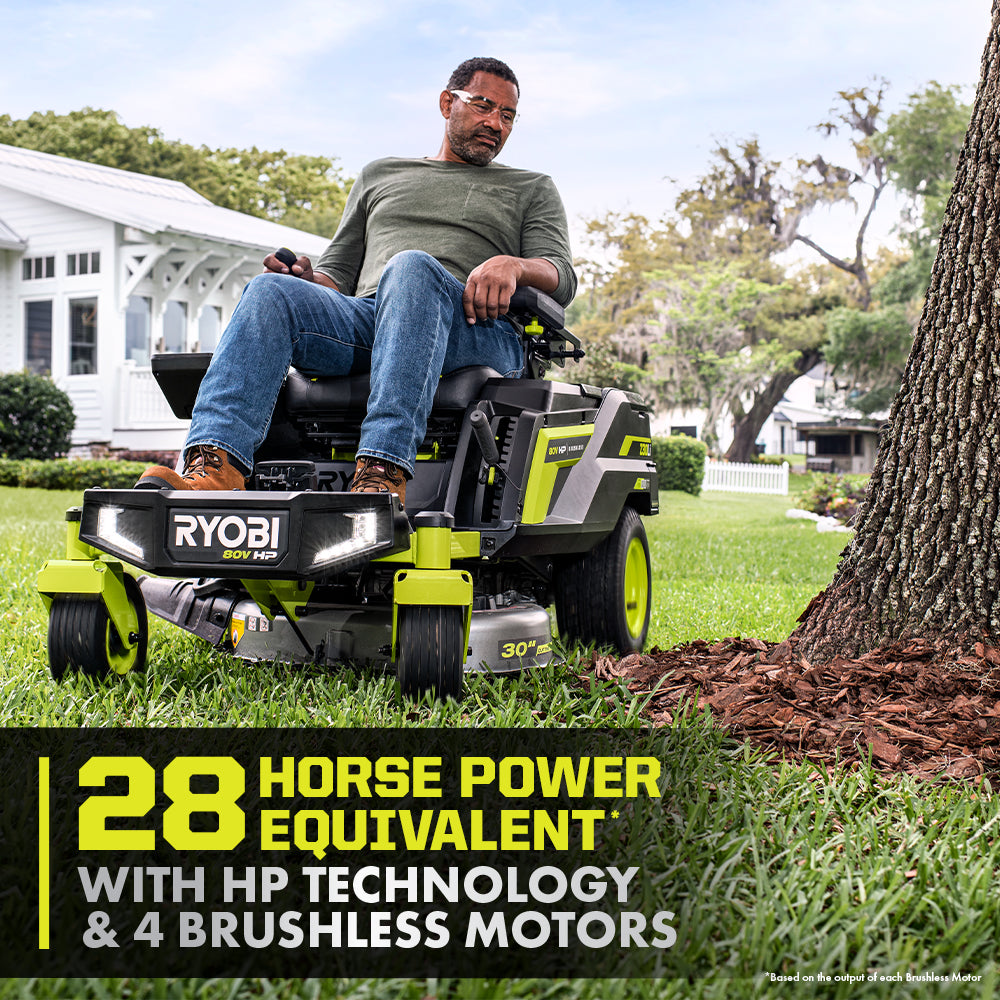 80V HP BRUSHLESS 30" LITHIUM ELECTRIC ZERO TURN RIDING MOWER Image 6